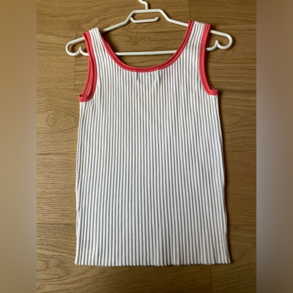 Natural Reflections Tank Top, size M, white and coral - Picture 3 of 5